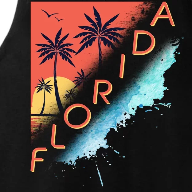 Florida Beach Vacation Ladies Tri-Blend Wicking Tank