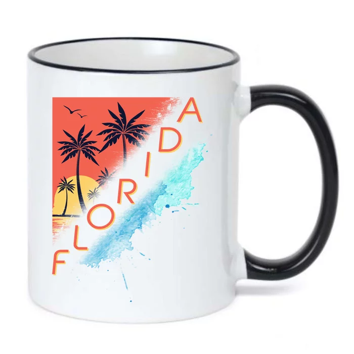 Florida Beach Vacation Black Color Changing Mug