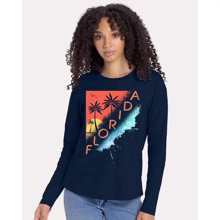 Florida Beach Vacation Womens Cotton Relaxed Long Sleeve T-Shirt