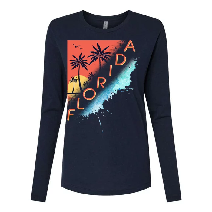 Florida Beach Vacation Womens Cotton Relaxed Long Sleeve T-Shirt