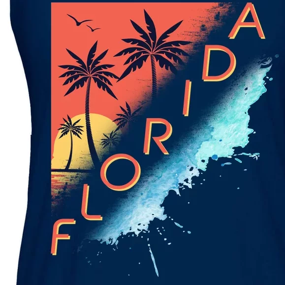 Florida Beach Vacation Ladies Essential Flowy Tank