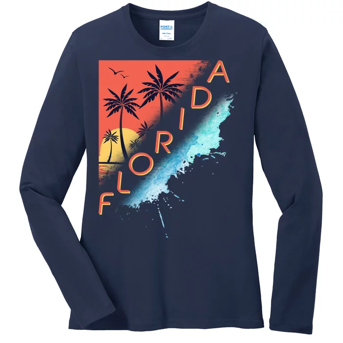 Florida Beach Vacation Ladies Long Sleeve Shirt