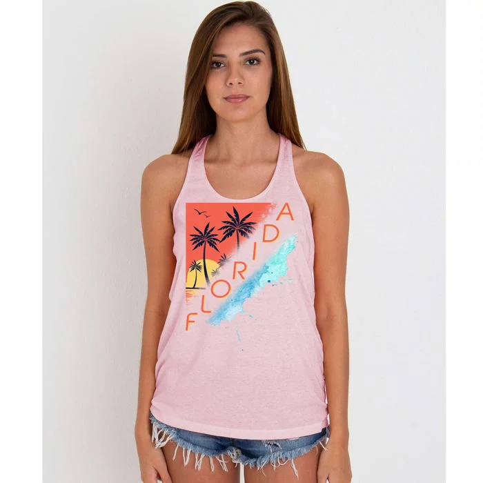 Florida Beach Vacation Women's Knotted Racerback Tank