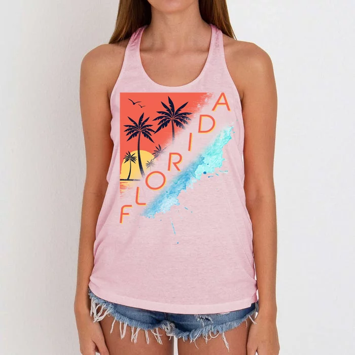 Florida Beach Vacation Women's Knotted Racerback Tank