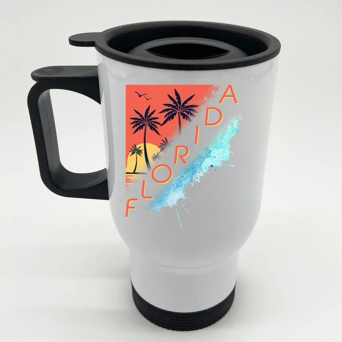 Florida Beach Vacation Front & Back Stainless Steel Travel Mug