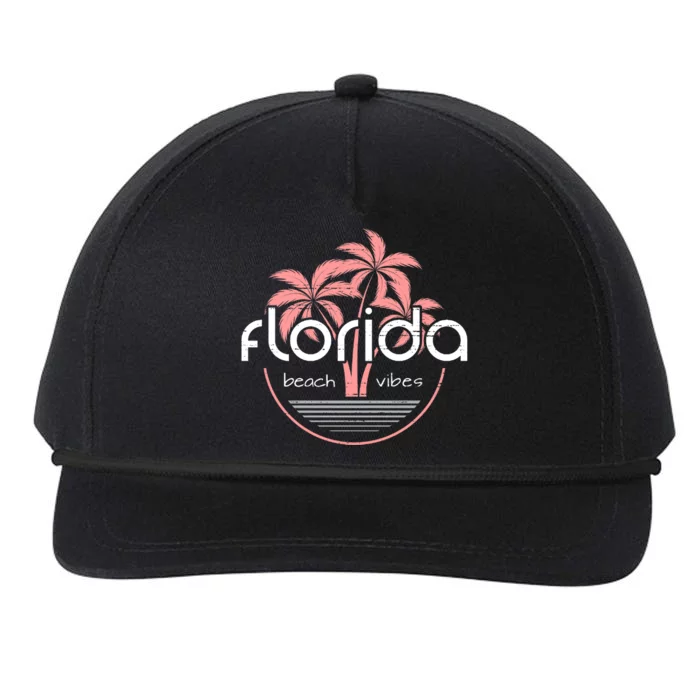 Florida Beach Vibes Retro Snapback Five-Panel Rope Hat