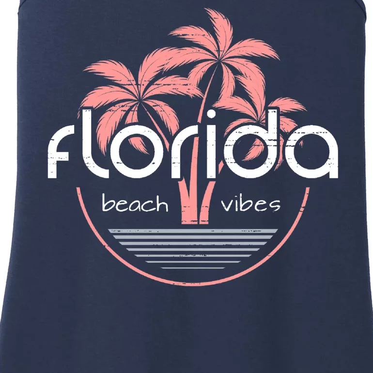 Florida Beach Vibes Retro Ladies Essential Tank