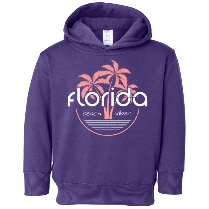 Florida Beach Vibes Retro Toddler Hoodie