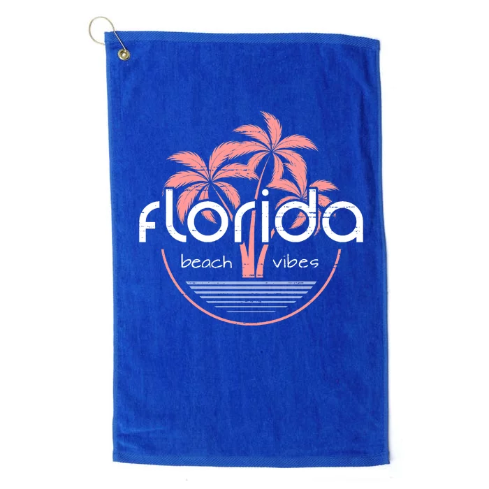 Florida Beach Vibes Retro Platinum Collection Golf Towel