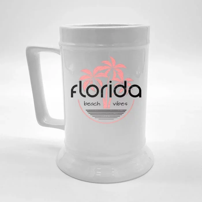 Florida Beach Vibes Retro Front & Back Beer Stein