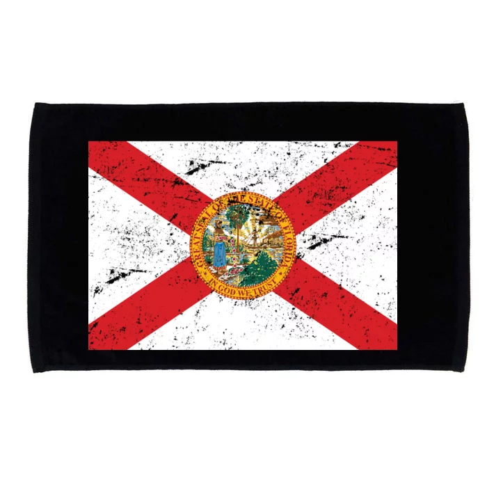 Florida Flag Distressed Vintage Microfiber Hand Towel