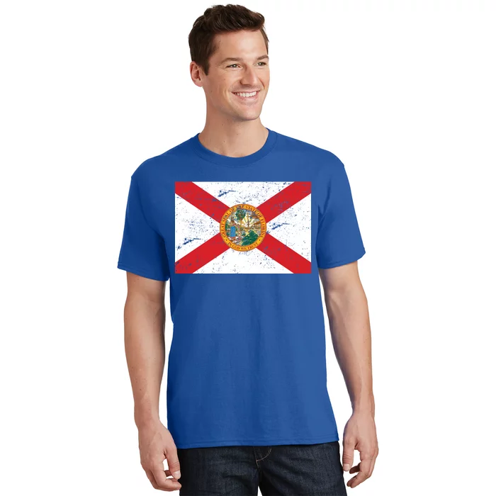 Florida Flag Distressed Vintage T-Shirt