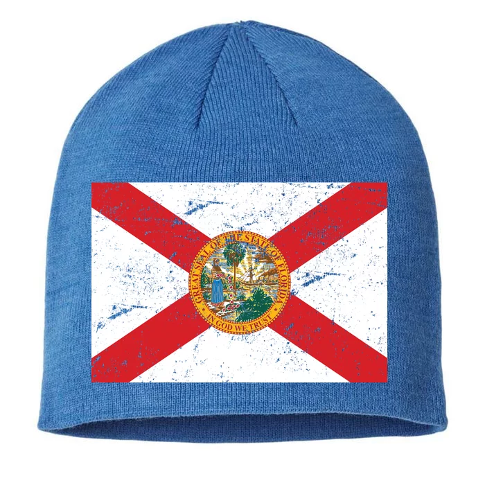 Florida Flag Distressed Vintage 8 1/2in Sustainable Knit Beanie