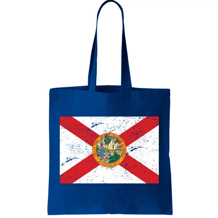 Florida Flag Distressed Vintage Tote Bag