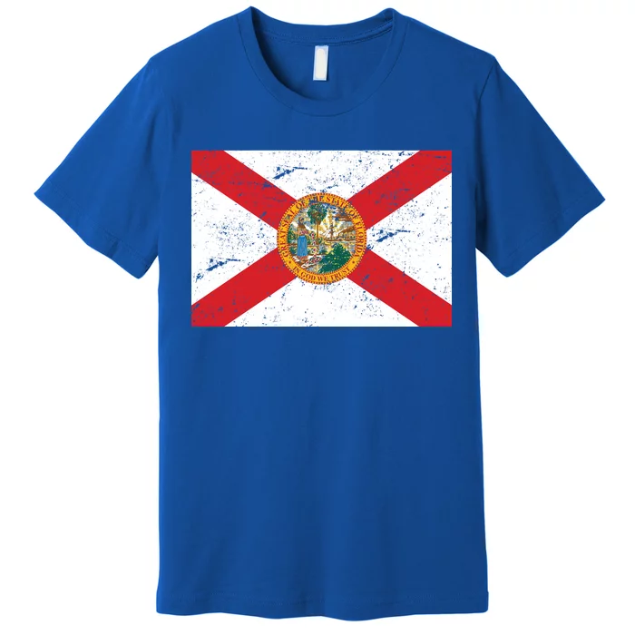 Florida Flag Distressed Vintage Premium T-Shirt