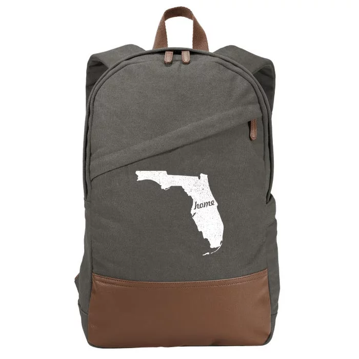 Florida Home State Cotton Canvas Backpack