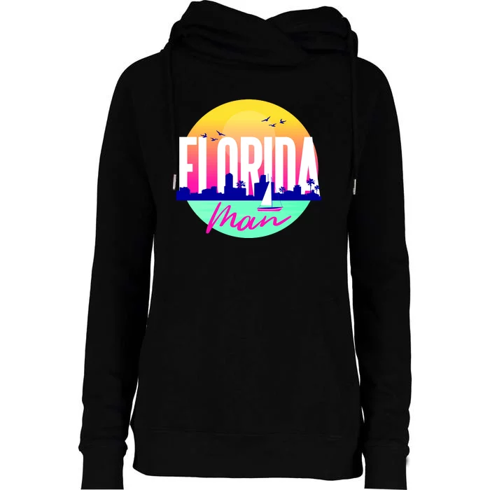 Florida Man Womens Funnel Neck Pullover Hood