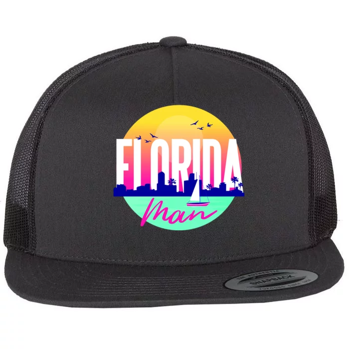 Florida Man Flat Bill Trucker Hat