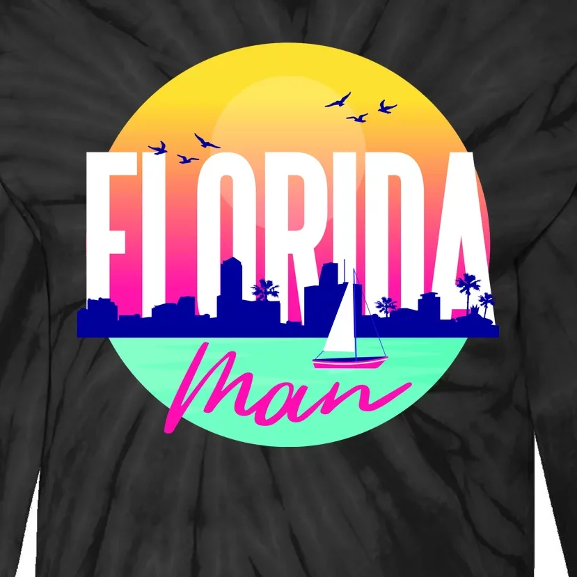 Florida Man Tie-Dye Long Sleeve Shirt