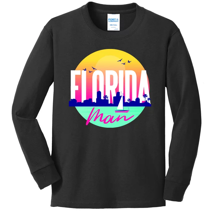 Florida Man Kids Long Sleeve Shirt