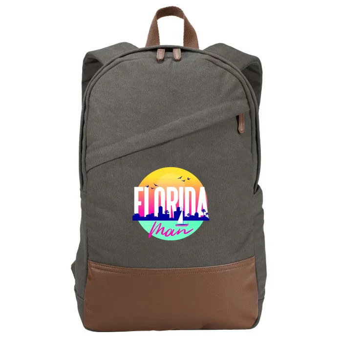 Florida Man Cotton Canvas Backpack