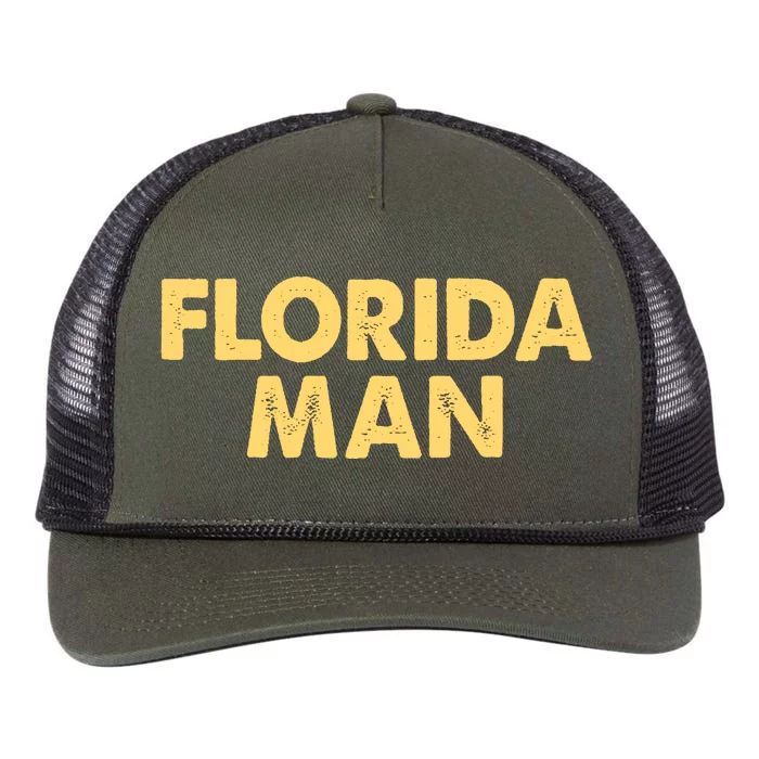 Florida Man Meme Retro Rope Trucker Hat Cap