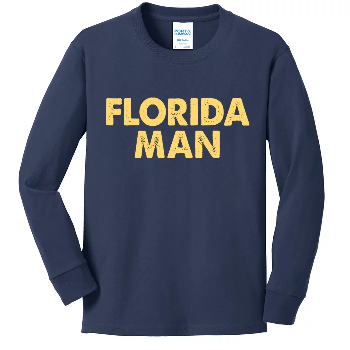 Florida Man Meme Kids Long Sleeve Shirt