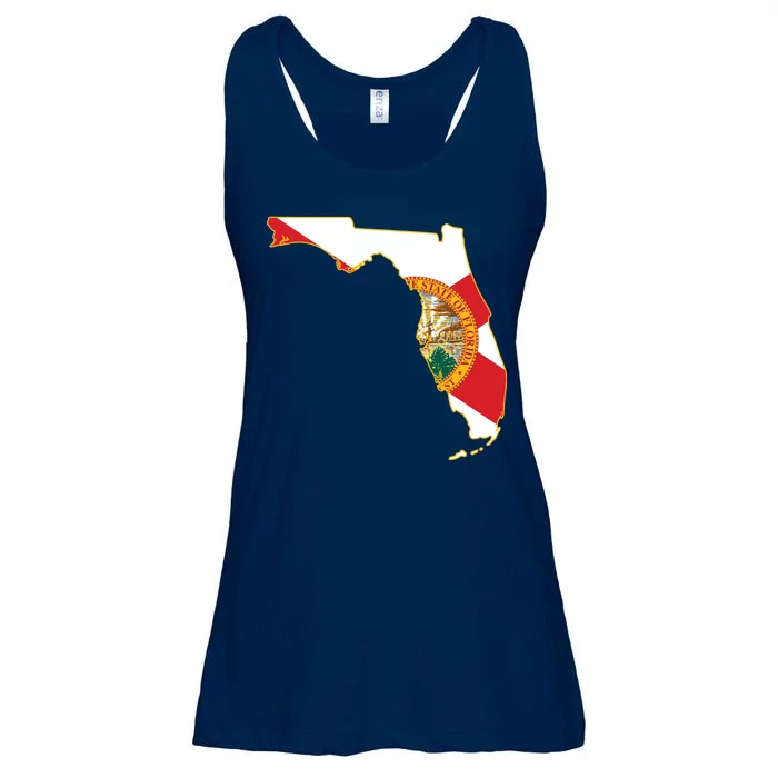 Florida Map State Flag Ladies Essential Flowy Tank