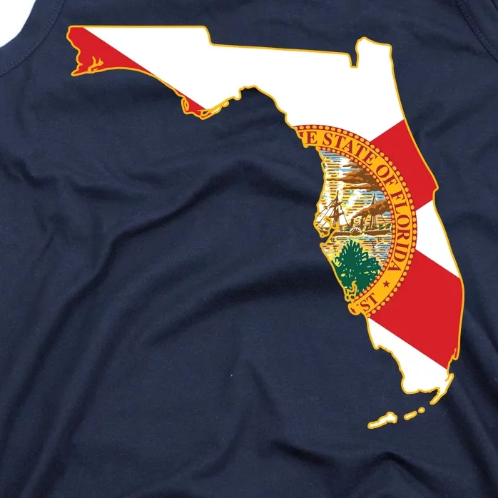 Florida Map State Flag Tank Top