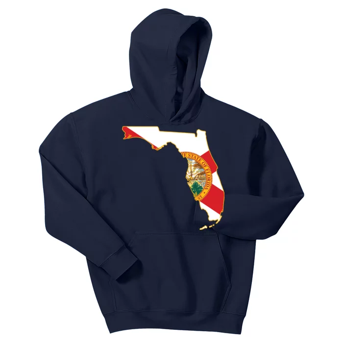 Florida Map State Flag Kids Hoodie