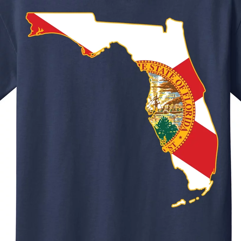 Florida Map State Flag Kids T-Shirt