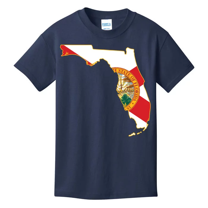 Florida Map State Flag Kids T-Shirt