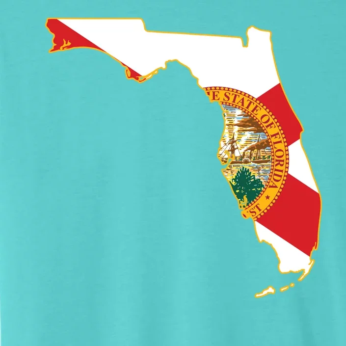 Florida Map State Flag ChromaSoft Performance T-Shirt