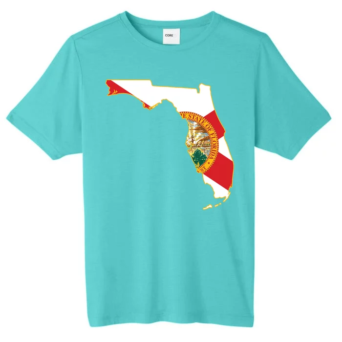 Florida Map State Flag ChromaSoft Performance T-Shirt