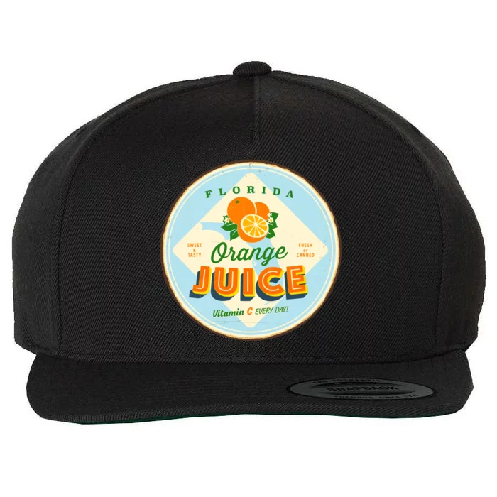 Florida Orange Juice Vitamin C Everyday Wool Snapback Cap