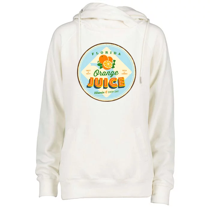 Florida Orange Juice Vitamin C Everyday Womens Funnel Neck Pullover Hood