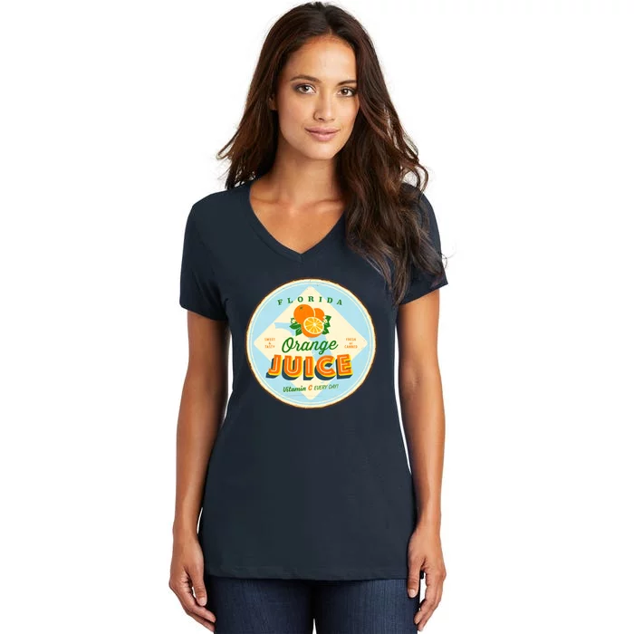 Florida Orange Juice Vitamin C Everyday Women's V-Neck T-Shirt