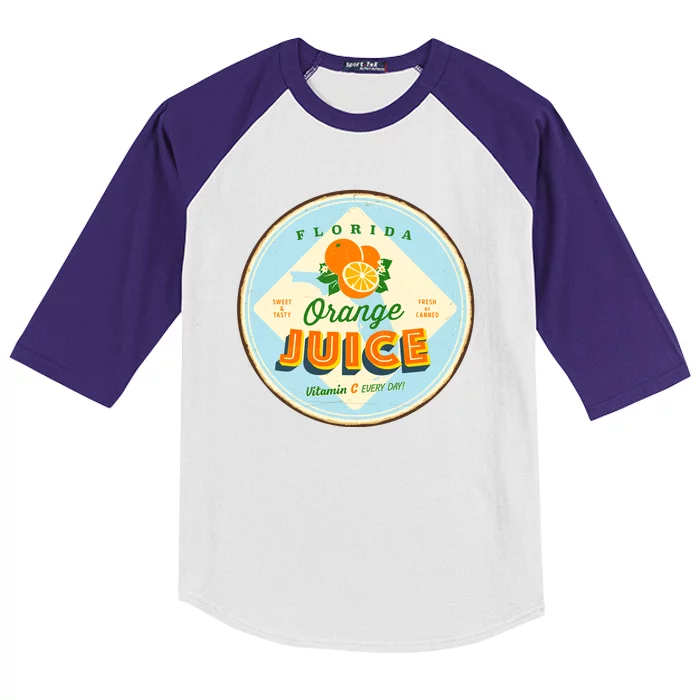 Florida Orange Juice Vitamin C Everyday Kids Colorblock Raglan Jersey