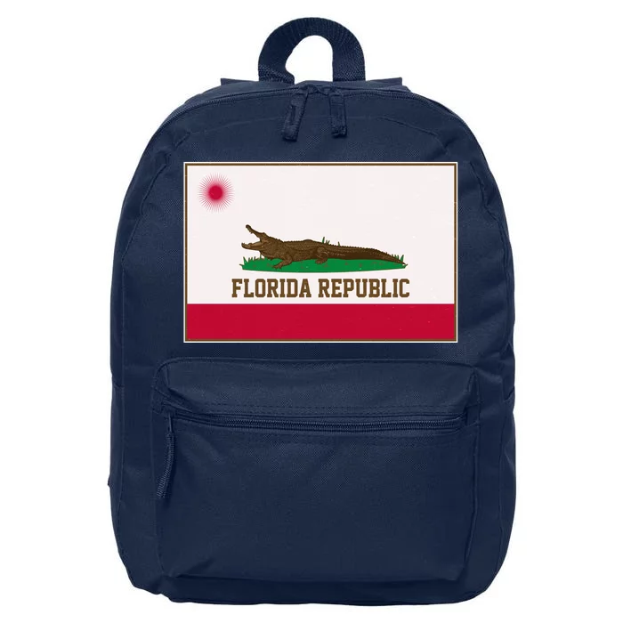 Florida Republic Vintage Alligator Flag 16 in Basic Backpack