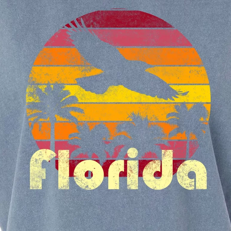 Florida Retro Sunset Garment-Dyed Women's Muscle Tee