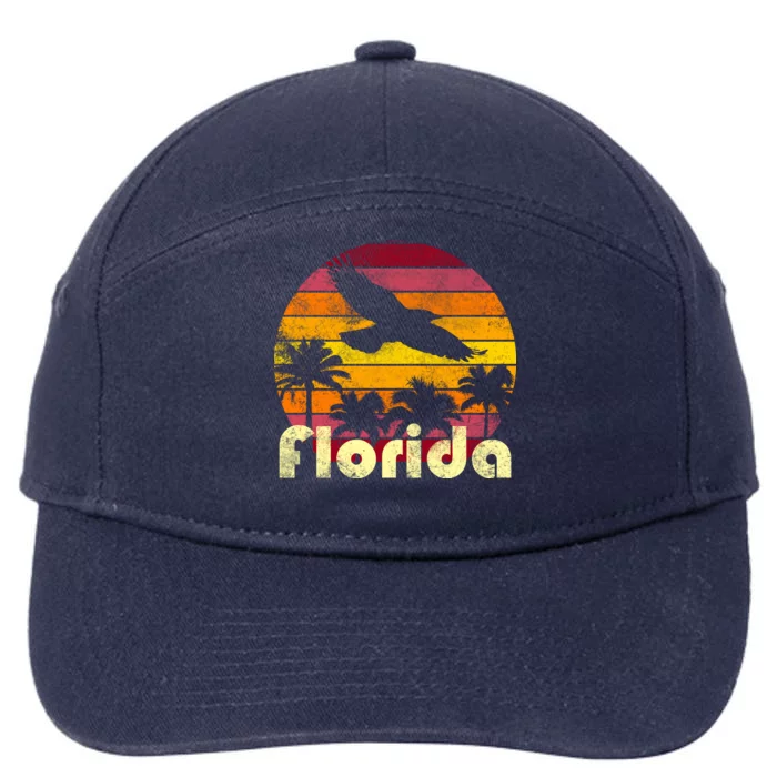 Florida Retro Sunset 7-Panel Snapback Hat