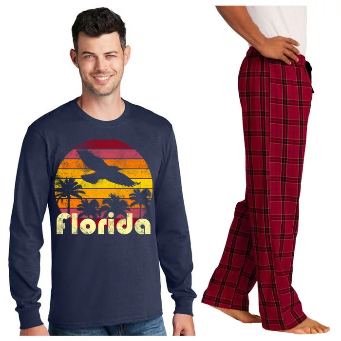 Florida Retro Sunset Long Sleeve Pajama Set