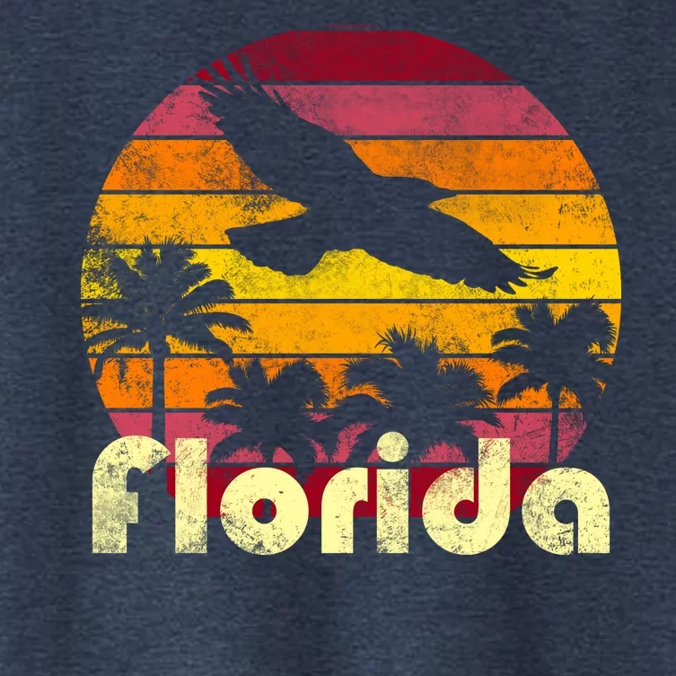 Florida Retro Sunset Women's Crop Top Tee