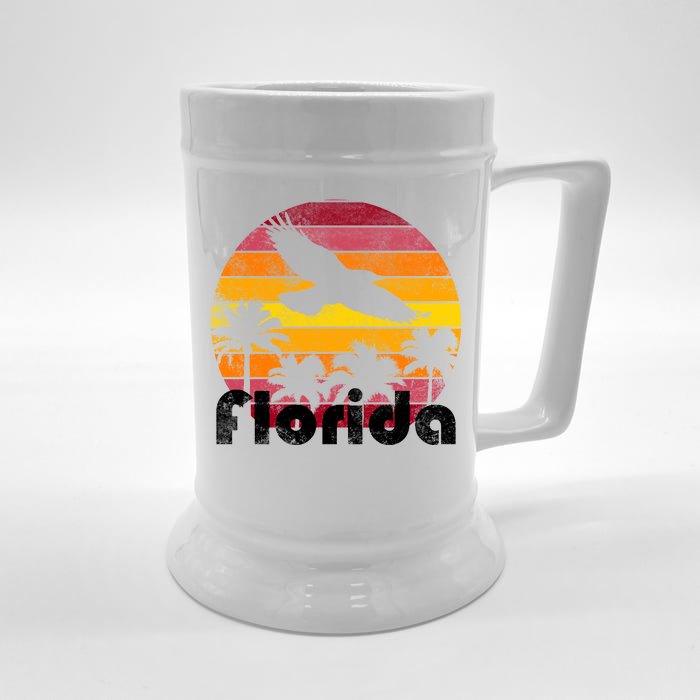 Florida Retro Sunset Front & Back Beer Stein