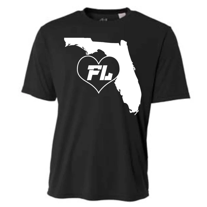 Florida State FL Heart Cooling Performance Crew T-Shirt