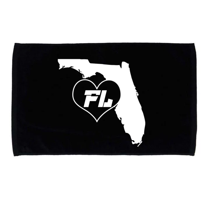 Florida State FL Heart Microfiber Hand Towel