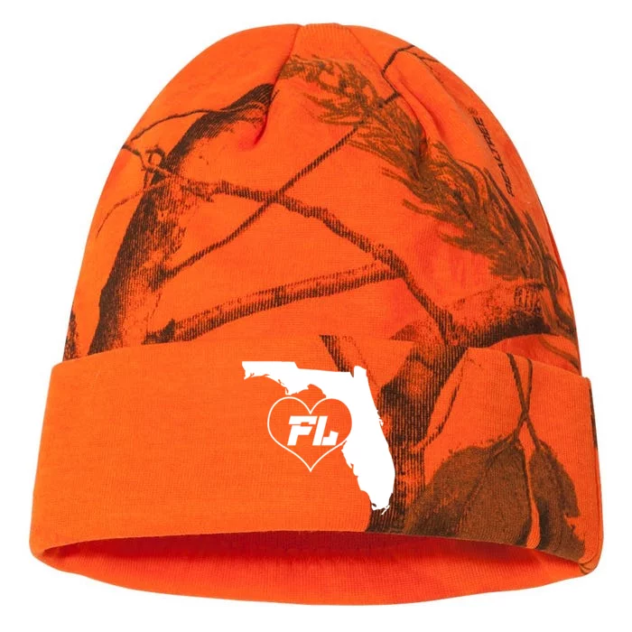 Florida State FL Heart Kati - 12in Camo Beanie