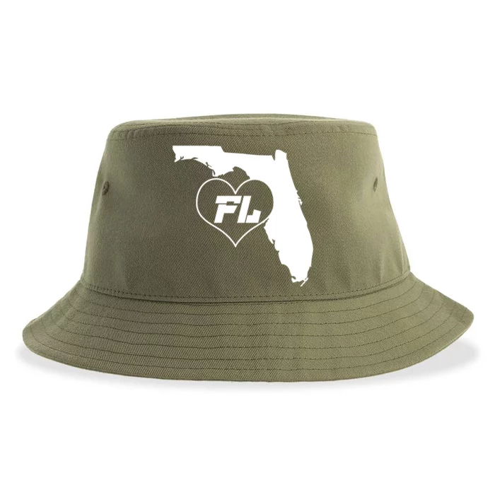 Florida State FL Heart Sustainable Bucket Hat