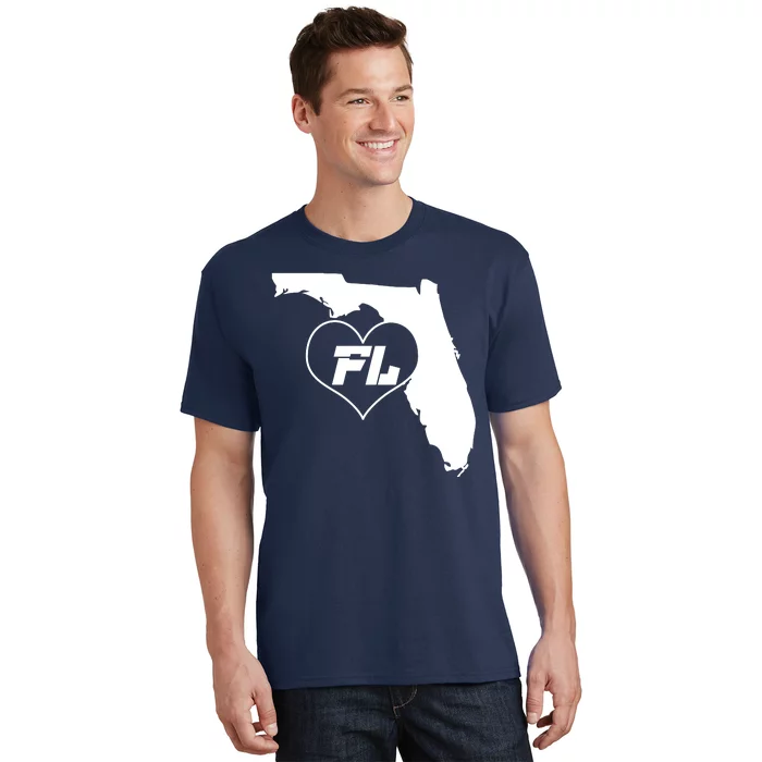 Florida State FL Heart T-Shirt