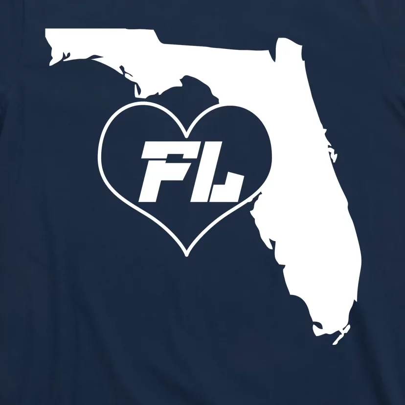 Florida State FL Heart T-Shirt